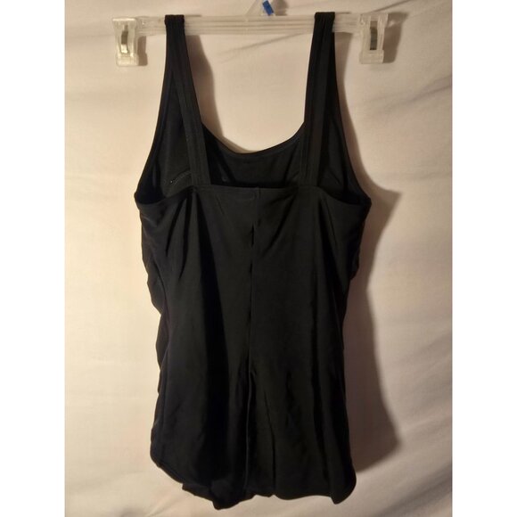 Speedo Womens One Piece Basic Black Swimsuit Bathing Suit‎ Size Large L - Picture 3 of 3